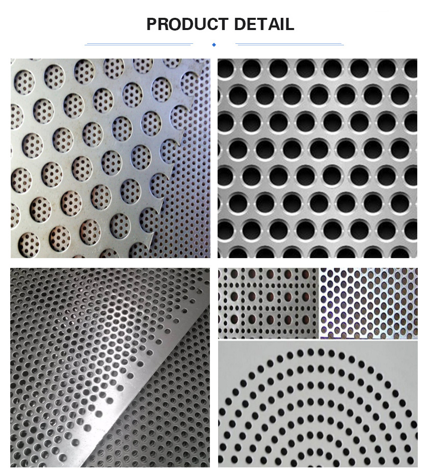Round hole perforated metal mesh details
